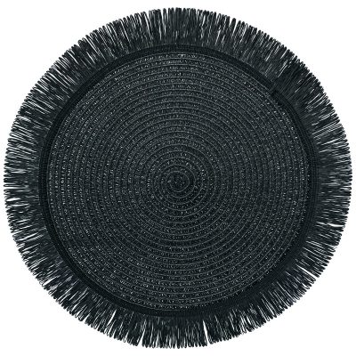BLACK PLACEMAT 38CM DIA