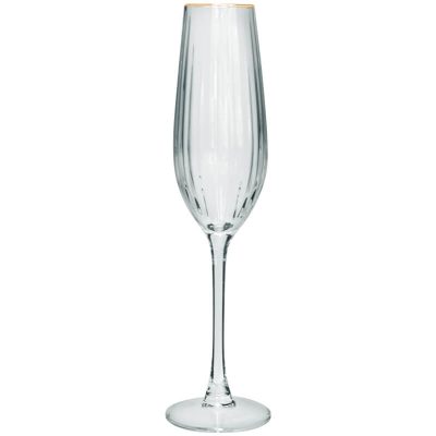 OLIVER GOLD RIM FLUTE 240ML