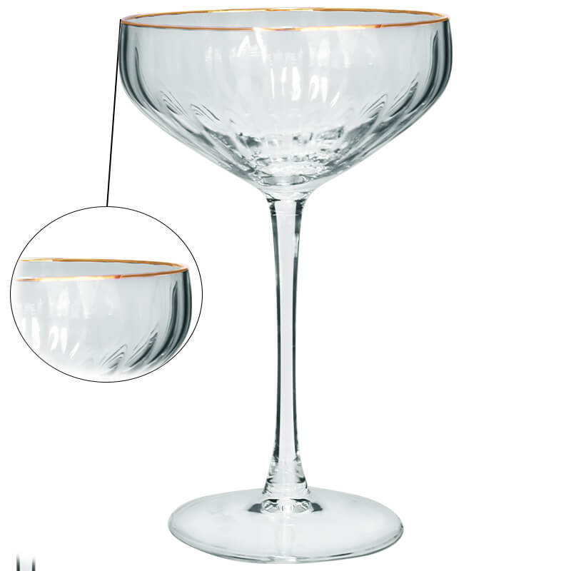 OLIVER GOLD RIM COUPE 250ML - Image 2