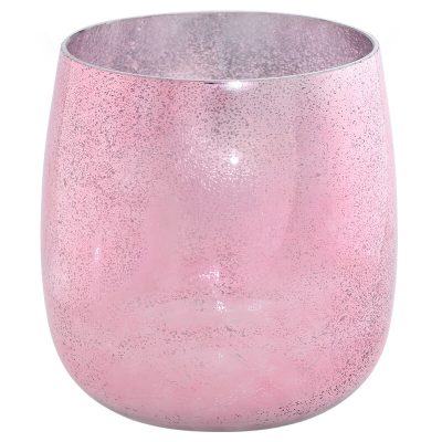 FUSCHSIA/SILVER VASE 20CM