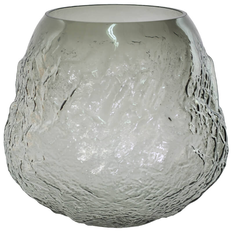 MOTTLE GREY VASE 24CM