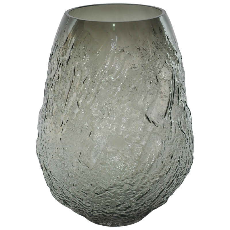 MOTTLE GREY VASE 30CM