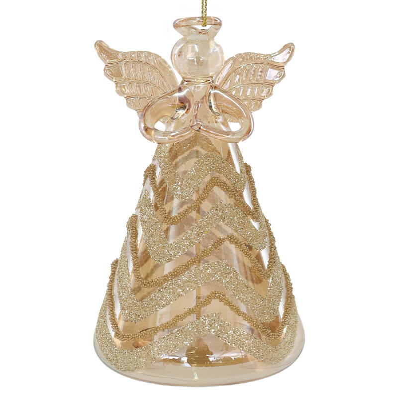 CRYSTAL ANGEL GOLD 12X7CM WITH LED - Image 3