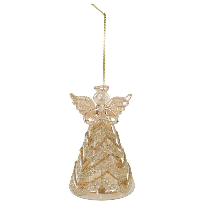 CRYSTAL ANGEL GOLD 12X7CM WITH LED - Image 2