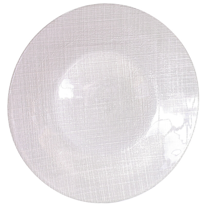 SILVER WEAVE CHARGER PLATE 33CM