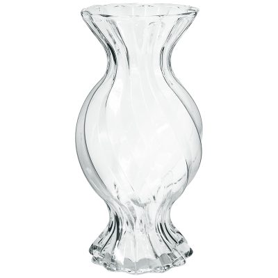 CLEAR TWISTED VASE 35CM