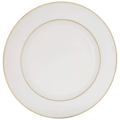 WHITE UNDERPLATE GOLD RIM 33CM