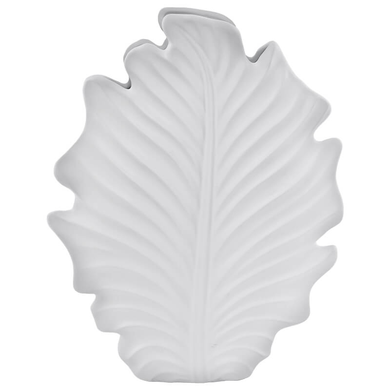 LEAF VASE MATT WHITE 38CM