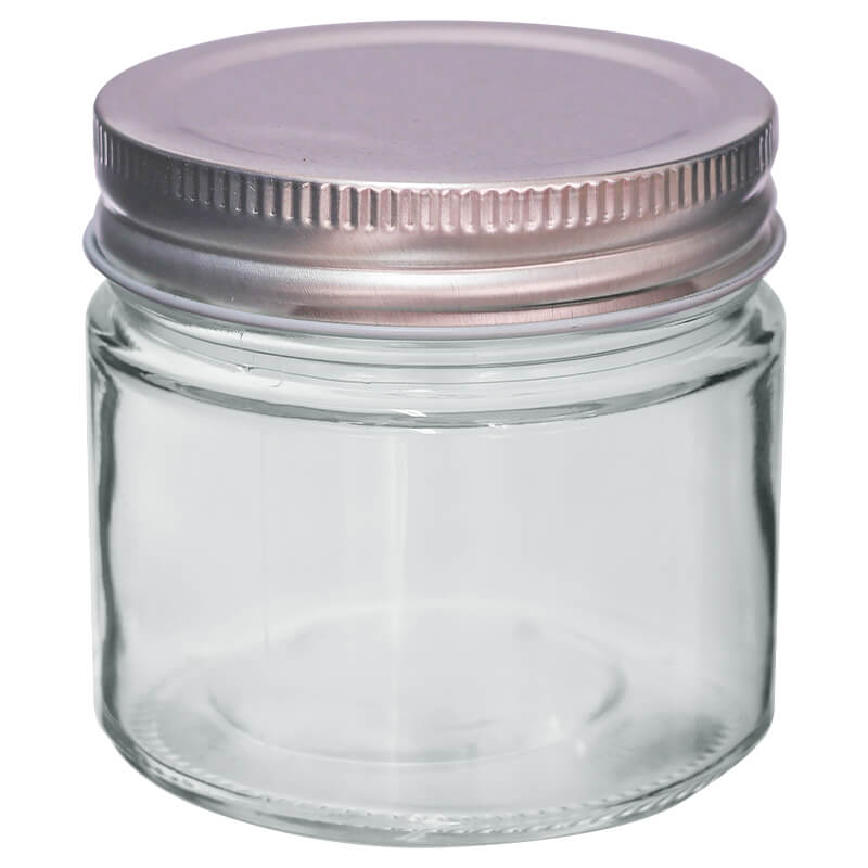 SILVER SCREW TOP JAR 200ML
