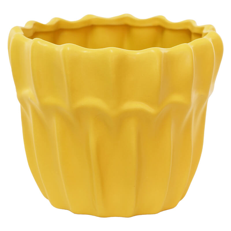 YELLOW POT 14CM