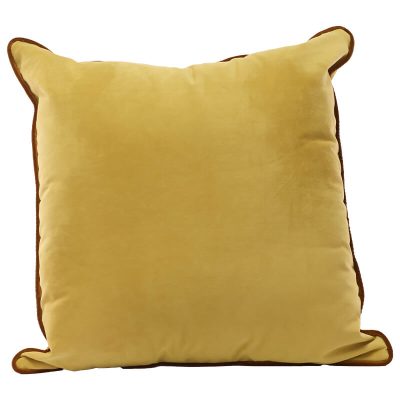SCATTER MUSTARD VELVET/RUST PIPE 60CM