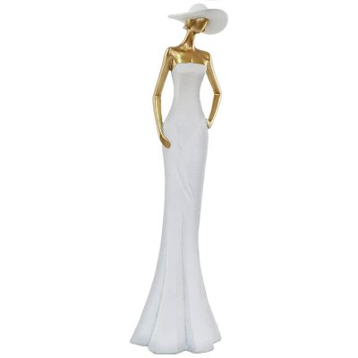 LADY WHITE DRESS HANDS DOWN 41CM