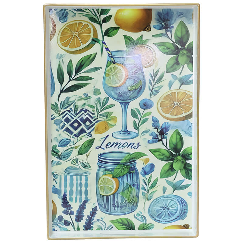 DECORATIVE RECT TRAY 40X26X4CM - Image 3