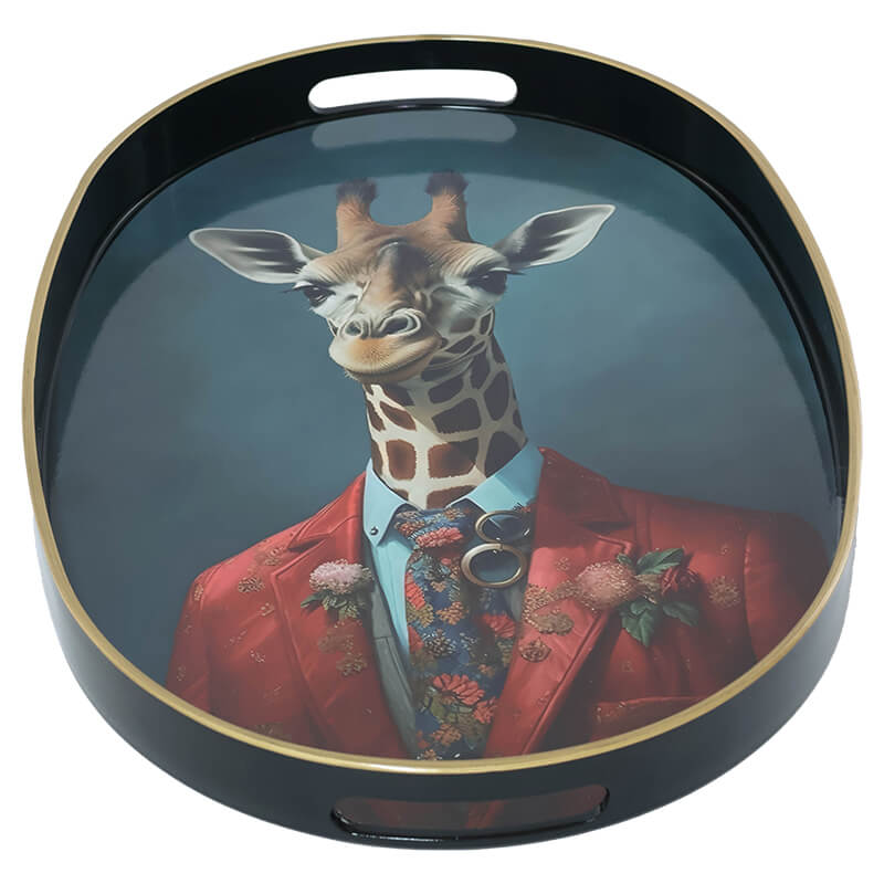 GIRAFFE OVAL TRAY 40X28X4CM - Image 2