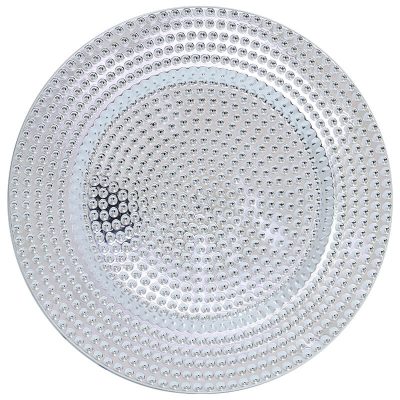 SILVER HAMMERED UNDERPLATE 33CM