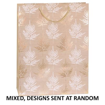 GOLD FLORAL GIFT BAGS MIXED LARGE