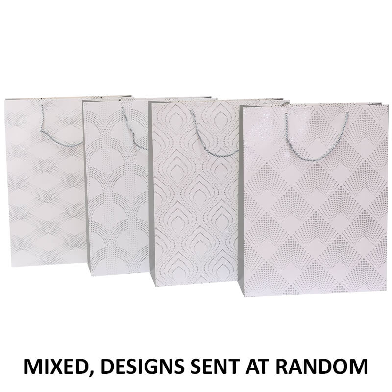 SILVER GEO GIFT BAG MIXED LARGE - Image 2