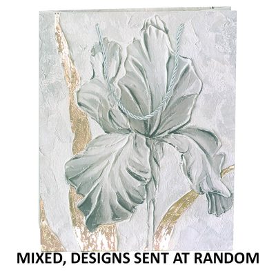 GREY FLORAL GIFT BAG MIXED MEDIUM