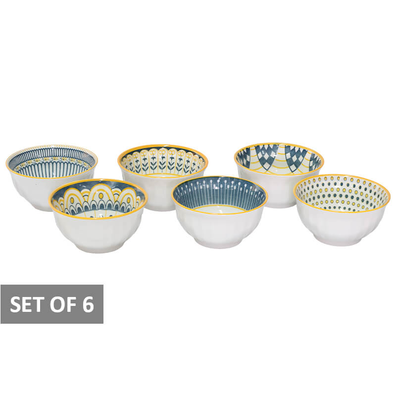 MOROCCAN YELLOW BOWL 12CM SET/6 - Image 2