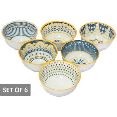 MOROCCAN YELLOW BOWL 12CM SET/6