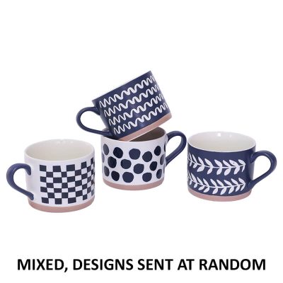 BLUE/WHITE COFFEE MUGS MIXED