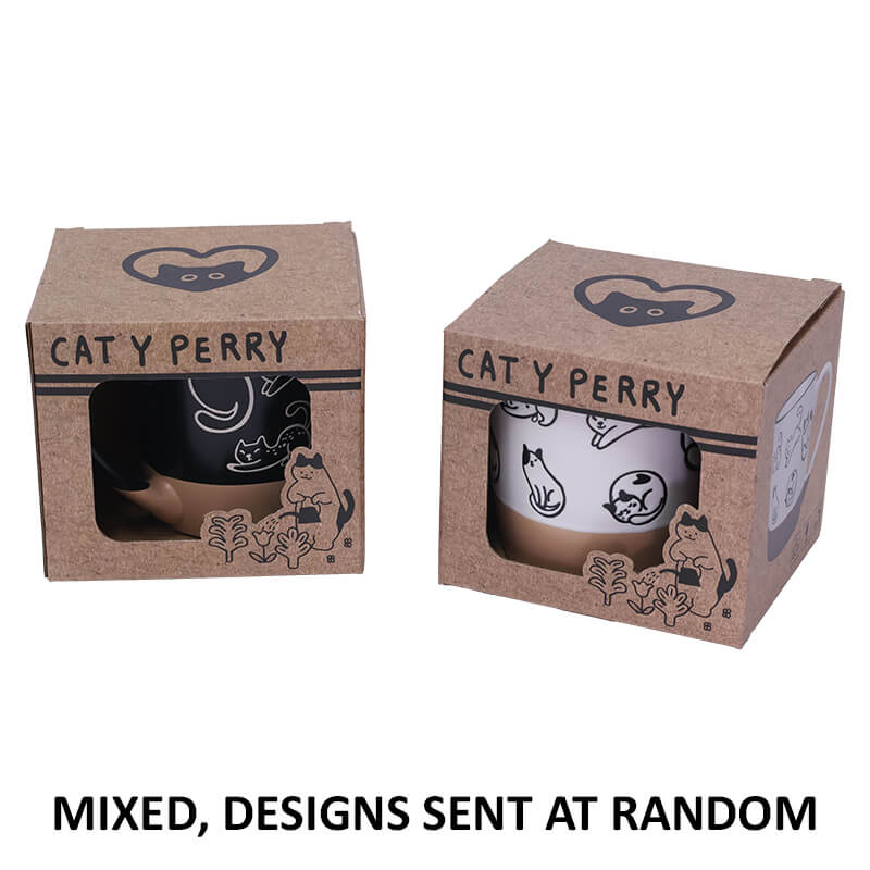 BLACK/WHITE CAT COFFEE MUGS MIXED - Image 2
