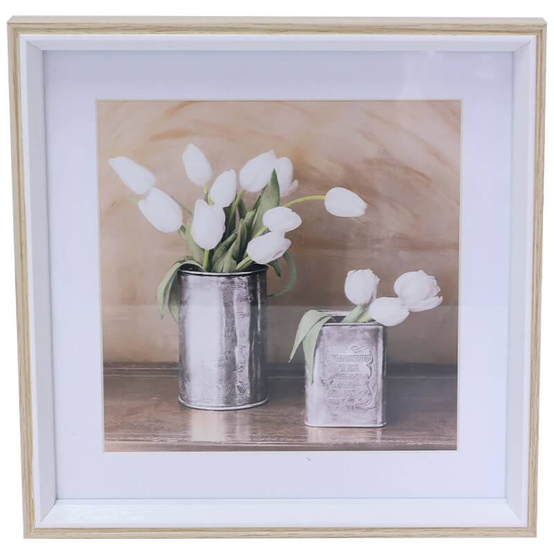 WALL ART TULIPS 25X25CM