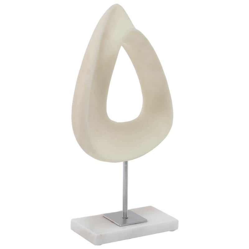 MARBLE SCULPTURE TRI ANGLE 38CM - Image 2